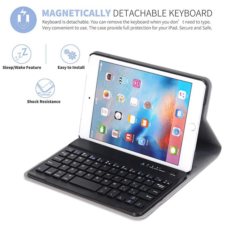 Чехол для iPad 10 2 Bluetooth клавиатура чехол Mini 1 3 4 5 Air 2017 2018 нового 9 7 Pro 11|Чехлы