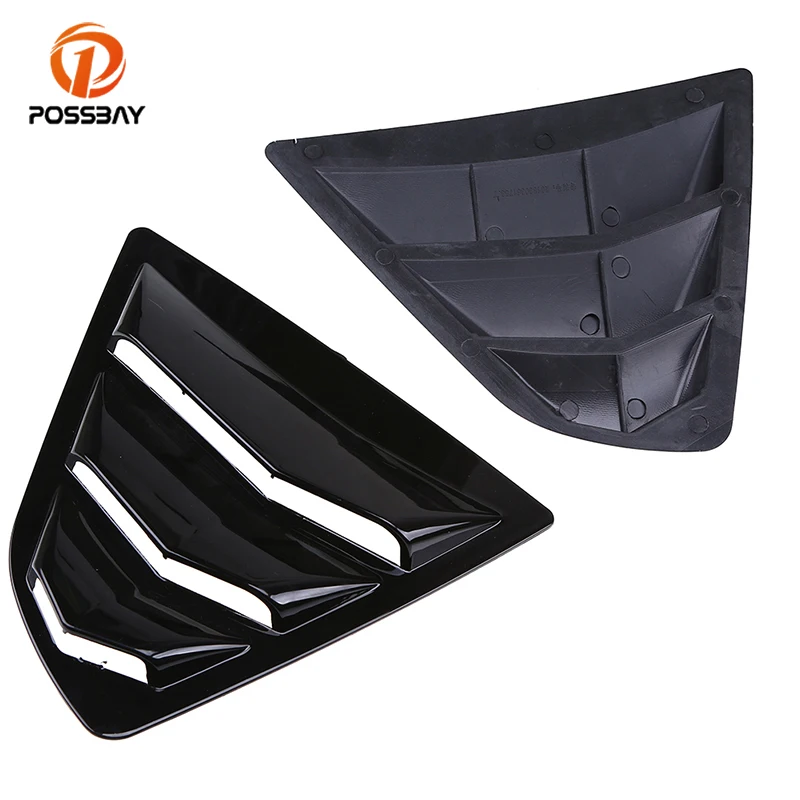 

POSSBAY 1 Pair Car Sticker Panel Black/Matte Rear Window Vent Window Louvers Scoop Cover for Toyota Camry Sedan 2018-Present