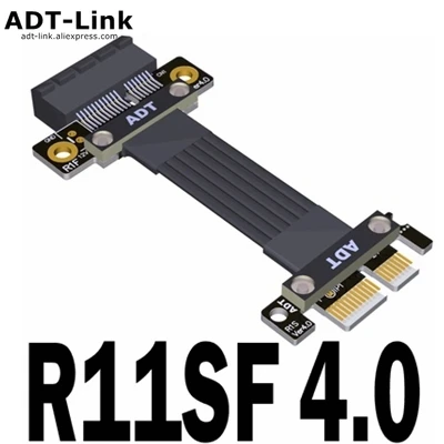 

PCI Express PCIe Gen4.0 x1 x16 Riser Graphics Card Ribbon Extension Cable 25cm PCI-E 1x 16x 4.0 R11SF for BTC Miner