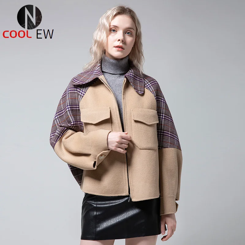 

Women's wool coat autumn and winter coat short coat