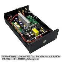 finished 300w 2 channel hifi class d audio power amplifier irs2092 irfi4019h digital amplifier