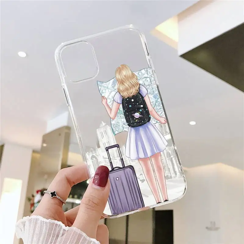 

Best Friends forever girl travel are Phone Case Transparent Clear for iPhone 11 12 mini pro XS MAX 8 7 6 6S Plus X 5S SE XR 2020
