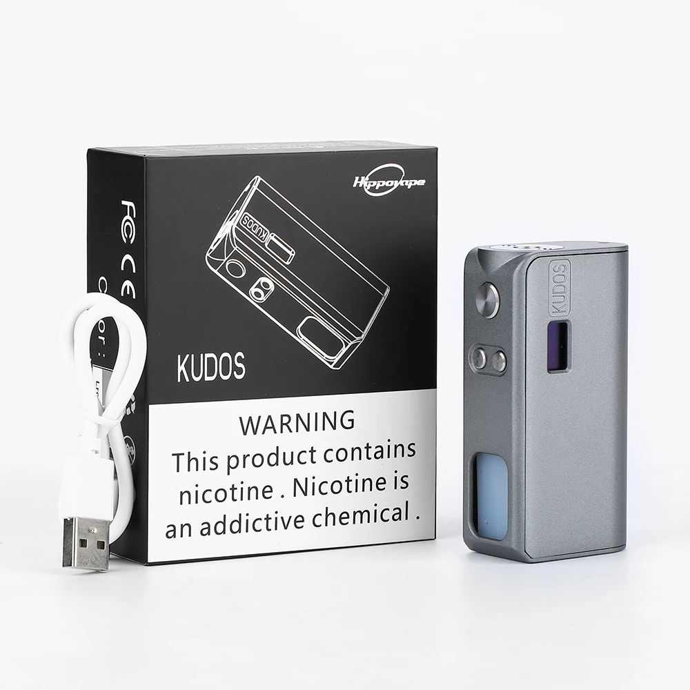 Новинка боксмод Hippovape Kudos 80 Вт Squonker работает от аккумулятора 18650 и емкости 7 5 мл