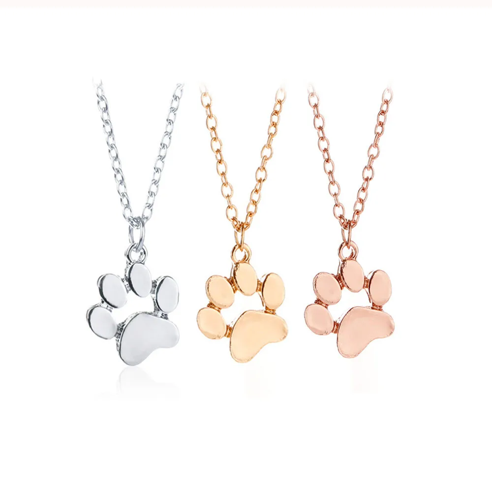 Европейская популярная собака ожерелье отпечаток лапы несколько цветов