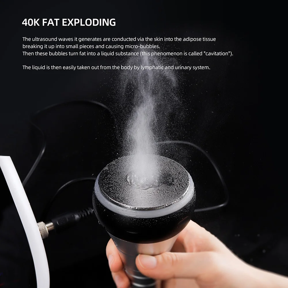 40K Ultrasound Fat Blasting Body Slimming Beauty Device RF Face Lifting Anti Wrinkle Shaping Massager Red Light Skin Tender | Красота и