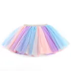 Разноцветная юбка-пачка в стиле пэчворк для маленьких девочек, Детские балетные юбки для маленьких девочек, фатиновые вечерние ничные Юбки принцессы для танцев 0-8 лет