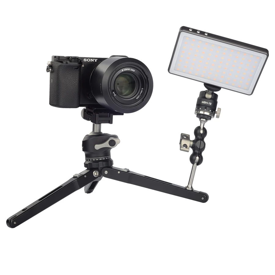 Компактный портативный складной алюминиевый настольный штатив FOTOBETTER MTA02