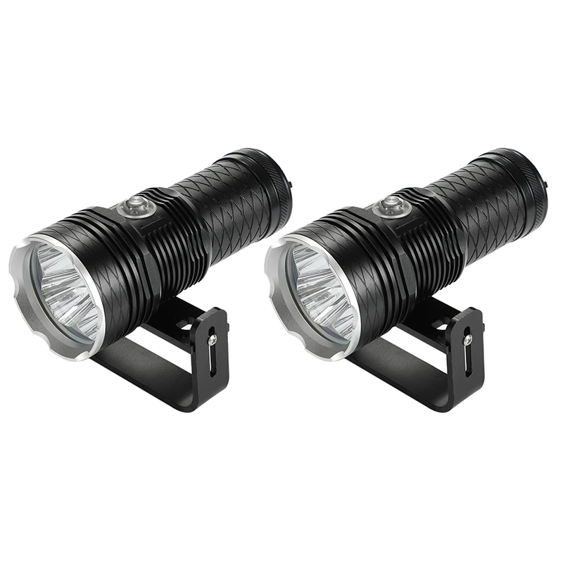 

Diving Flashlight Waterproof 4 XHP70 Underwater Flashlight Powerful Deep Sea 200M Dive Fish Catching Light With Mount