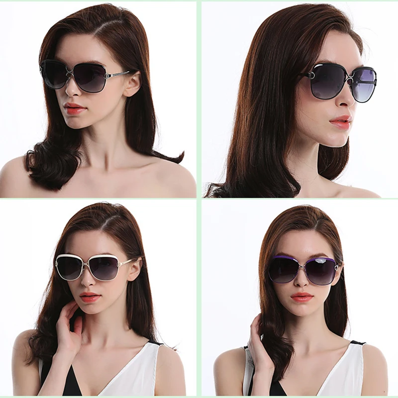 Женские прямоугольные солнцезащитные очки TEWEXUA большие из сплава с