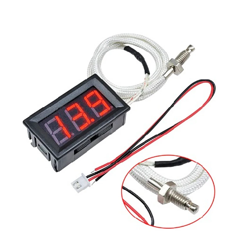 XH-B310 DC 12V LED Digital Display K-Type Thermometer Temperature Meter M6 Thread/Stick Thermocouple Tester -30~80 Thermograph |