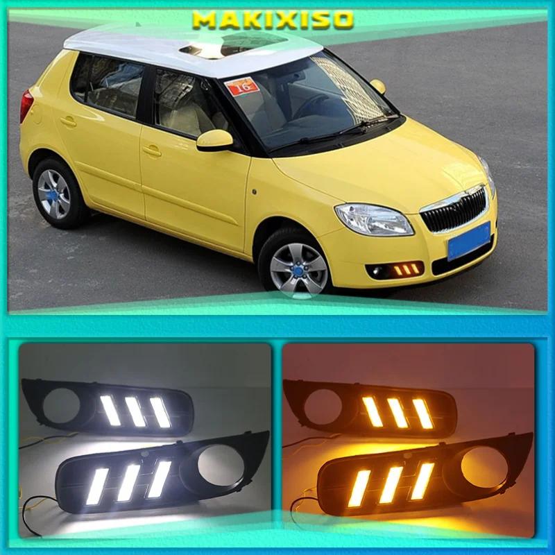 

Для Skoda Superb 2008-2011, супер яркие водонепроницаемые Автомобильные дневные ходовые огни ABS 12 В светодиодный дневные ходовые огни с крышкой противотуманной фары