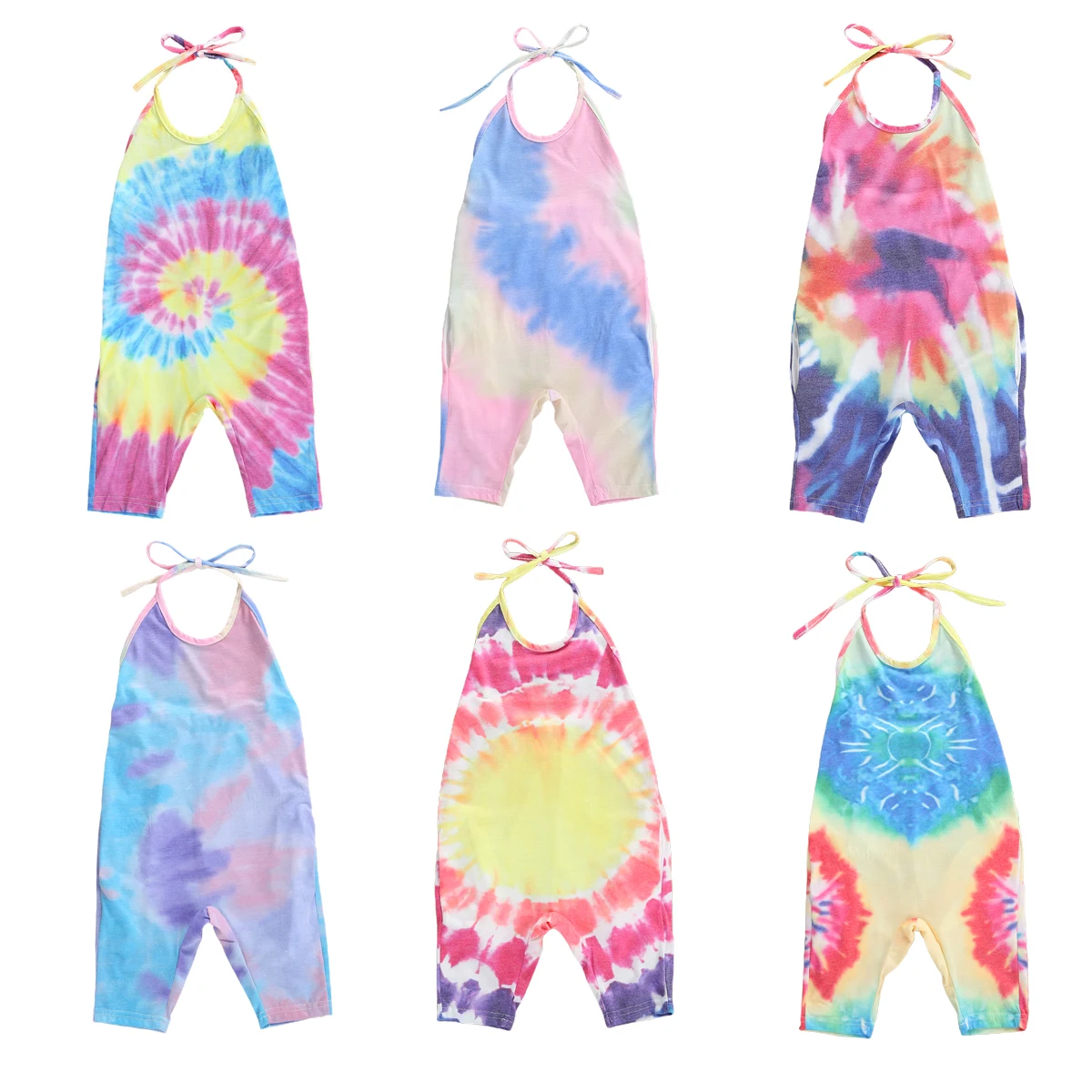 

2020 От 1 до 6 лет варенка с принтом; Костюмы для младенцев; Детский летний комбинезон для маленьких мальчиков и девочек без рукавов с лямкой на шее с BacklessJumpsuit легкий костюм с шортами 6 Цвет