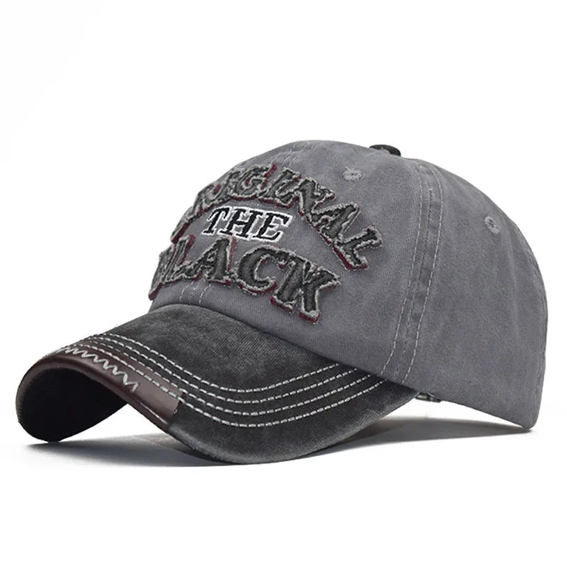 Мужская бейсболка с Вышивкой Букв s Черная кепка в стиле хип хоп джинсовая сшитая