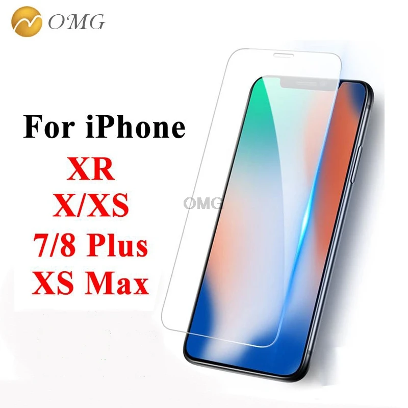 OMG 9H твердое закаленное стекло для iphone серии 7 8 plus xr xs max Защитная пленка экрана с