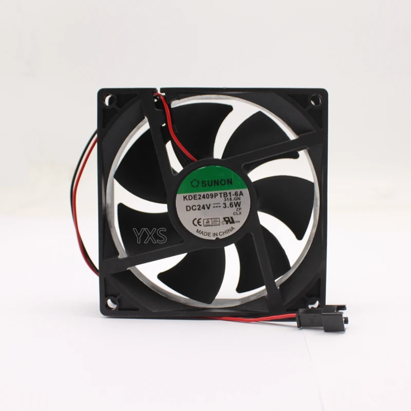 KDE2409PTB1-6A VFD вентилятор DC 24V 3,6 W 0.14A 4900 об/мин(9 см) 9025 90*90*25 мм Инвертор Вентилятор охлаждения 2 провода