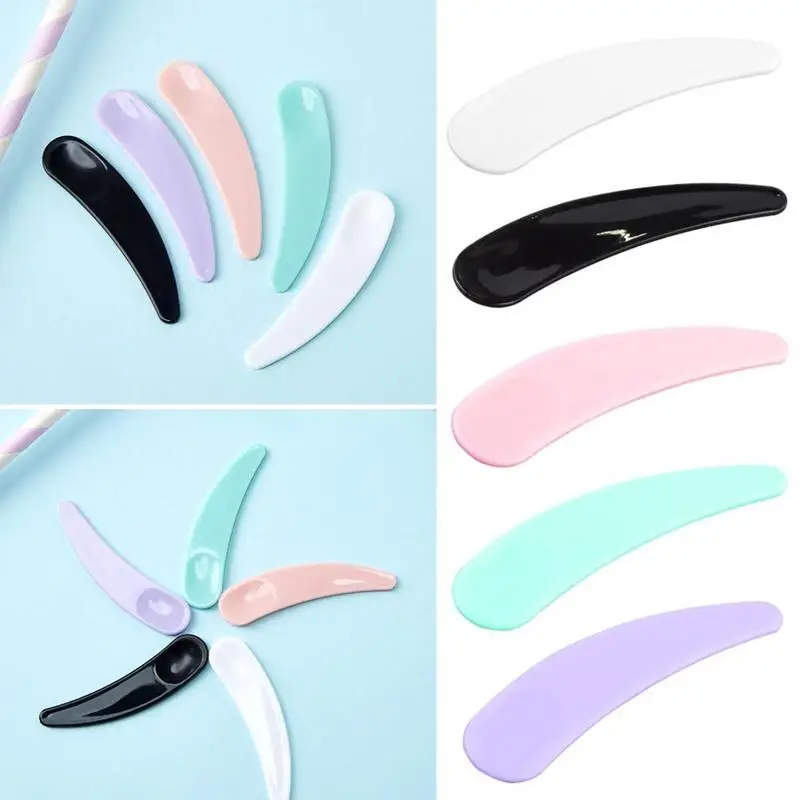 1 шт. Косметическая мини-шпатель одноразовые изогнутые совок ложка для косметики