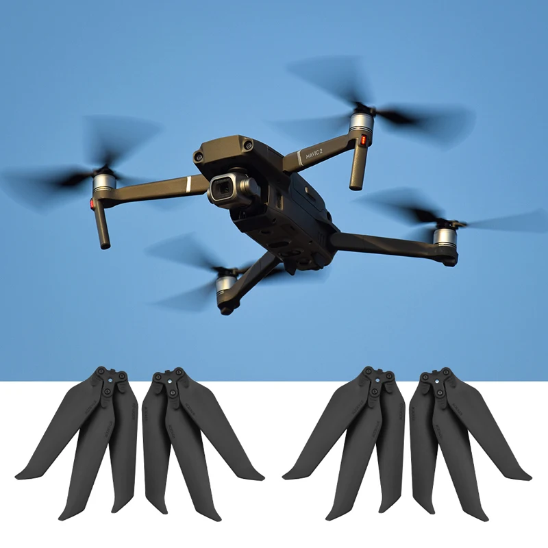 

8743F Propeller 3-Leaf Paddle for DJI Mavic 2 Pro Zoom Low-Noise Propellers Replacement Quick Release Nylon Fiber 3-Blades Props