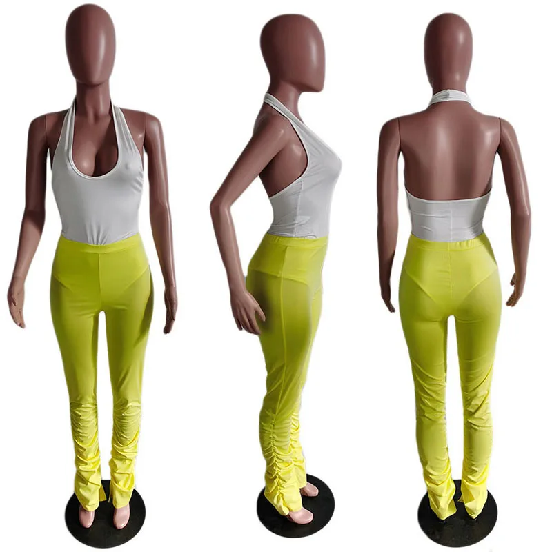 

ZKYZWX Plus Size Two Piece Set for Women Sleeveless Sling tank Tops Fashion sweatpants Lounge Wear Matching Sets