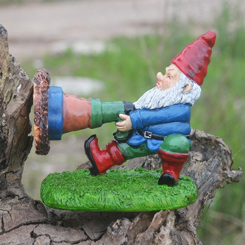 Уникальная полимерная садовая скульптура мультяшное карликовое скалолазание