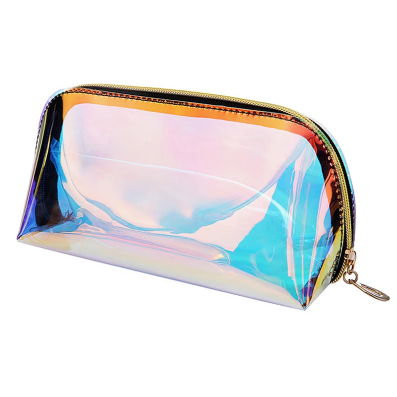 Litthing New Laser Makeup Pouch Waterproof TPU Material Cosmetic Bag For Female Transparant Case Jelly |
