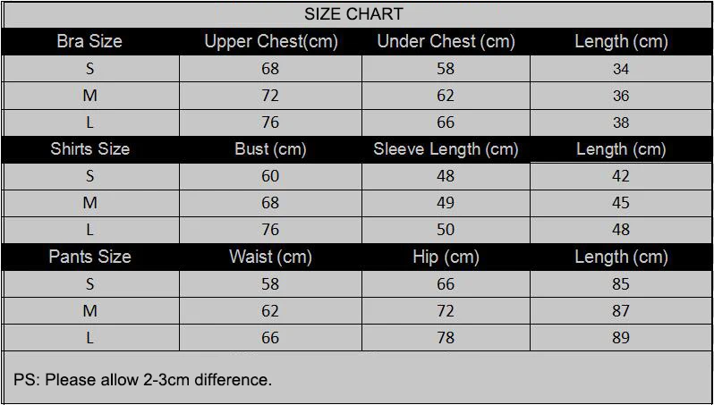 Женские костюмы для фитнеса и йоги 3 предмета рубашка с длинным рукавом