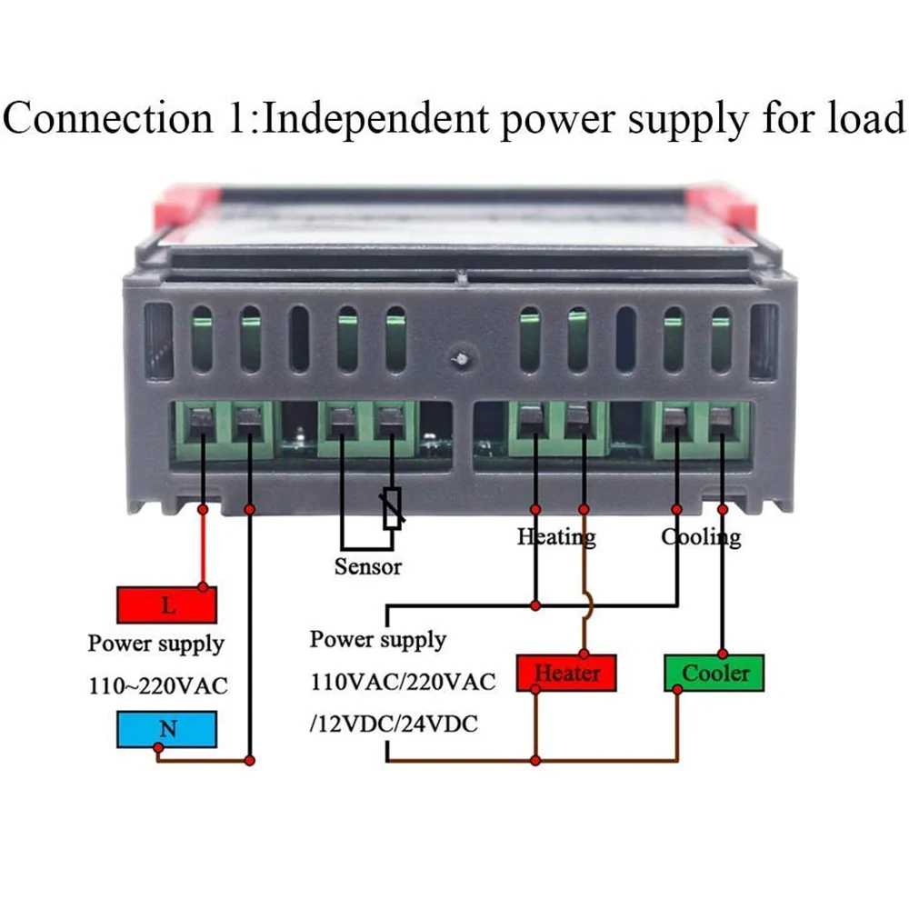 Цифровой терморегулятор термостат с датчиком нагрева и охлаждения 12 В 14 в 110-220 |