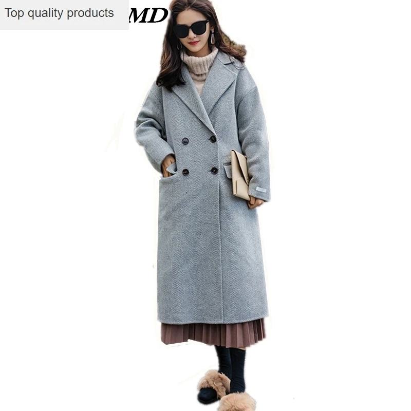 2020 новое осенне-зимнее женское Шерстяное Пальто теплое толстое Свободное