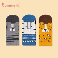 caramella 2020 new kids cotton socks spring summer colorful baby socks funny cute leopard animal toddlers socks 0 12 years un