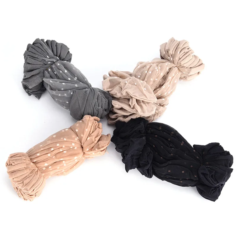 10 Pair/lot Skin Color Dot Transparent Thin Women Crystal Silk Socks Nylon Fashion Ladies Summer Short Ankle | Женская одежда