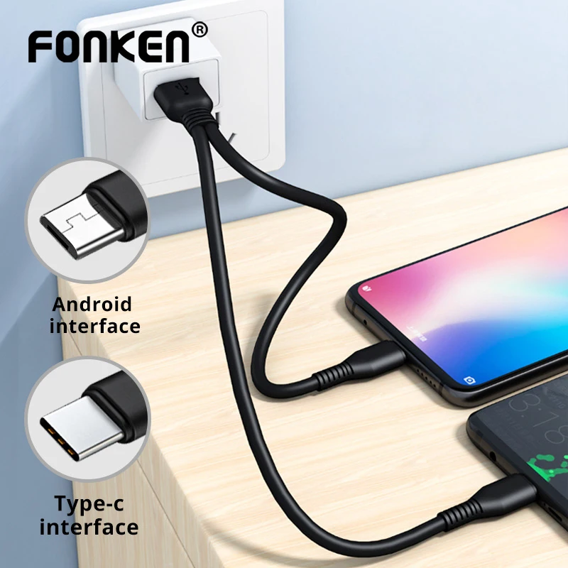 Кабель-разветвитель FONKEN Micro USB 2 в 1 мобильный телефон для Xiaomi Samsung | Мобильные