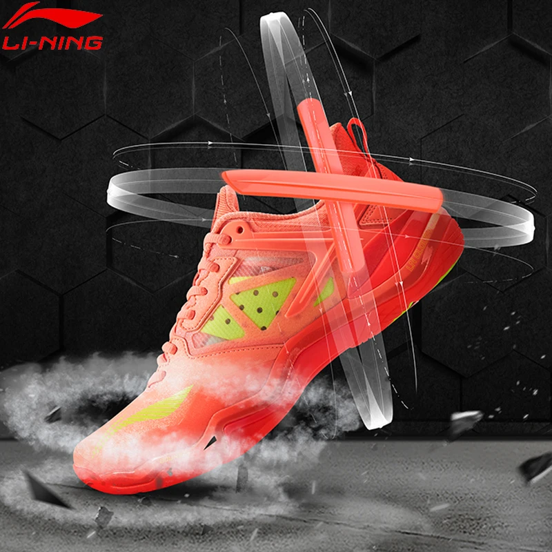 Мужские кроссовки для бадминтона Li-Ning профессиональная обувь Sonic OP Shock абсорбция