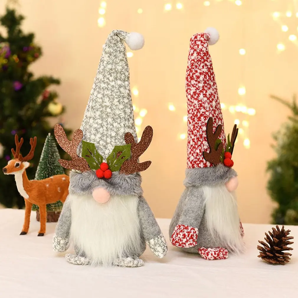 

2021, новогодние гномы, Рождественский Декор, креативные рога, карликовые украшения, Шведский гном, рождественские, Безликие, лес, куклы для по...