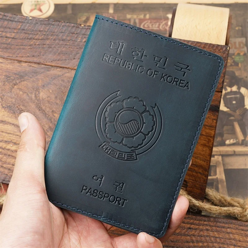 Хит продаж чехол для паспорта Crazy Horse из натуральной кожи в Корейском стиле