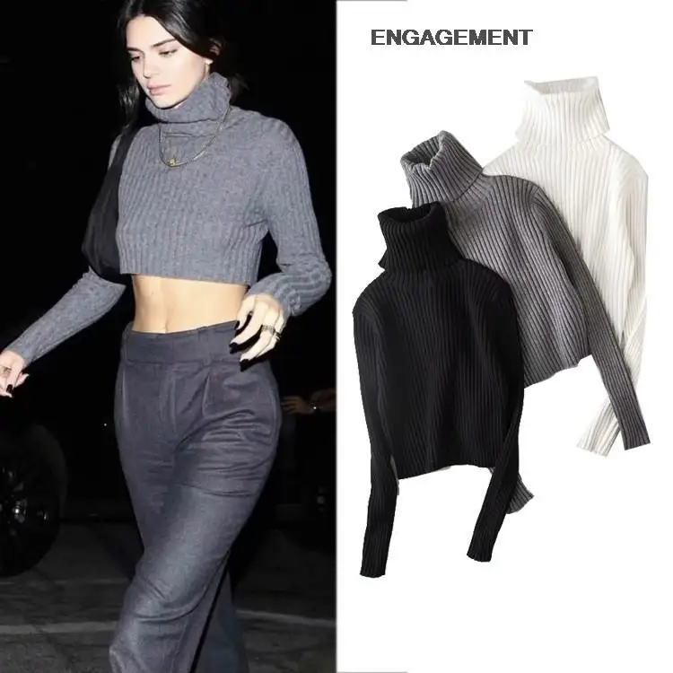 

ENGAGEMENT za 2021 female Slim-fit short long-sleeved sweater women fall/winter sweater