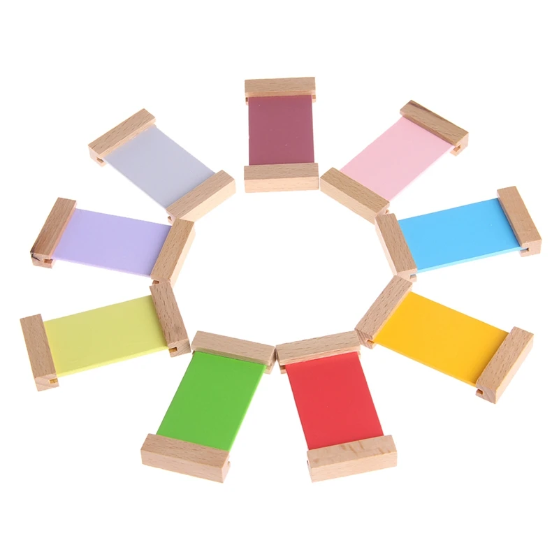 

Montessori Sensorial Material Learning Color Tablet Box 1/2/3 Wood Preschool Training Kids Toy Gift