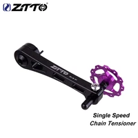 mtb bicycle single speed derailleur bicycle chain tensioner for hanger dropout frame adjustable bike pulley jockey wheel