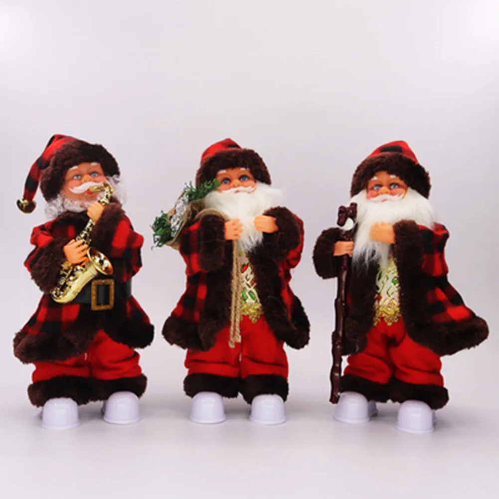 

Electric Dancing Santa Claus Christmas Plush Doll With Music Kids Plush Toys 45*13cm Christmas Decorations Home Decor