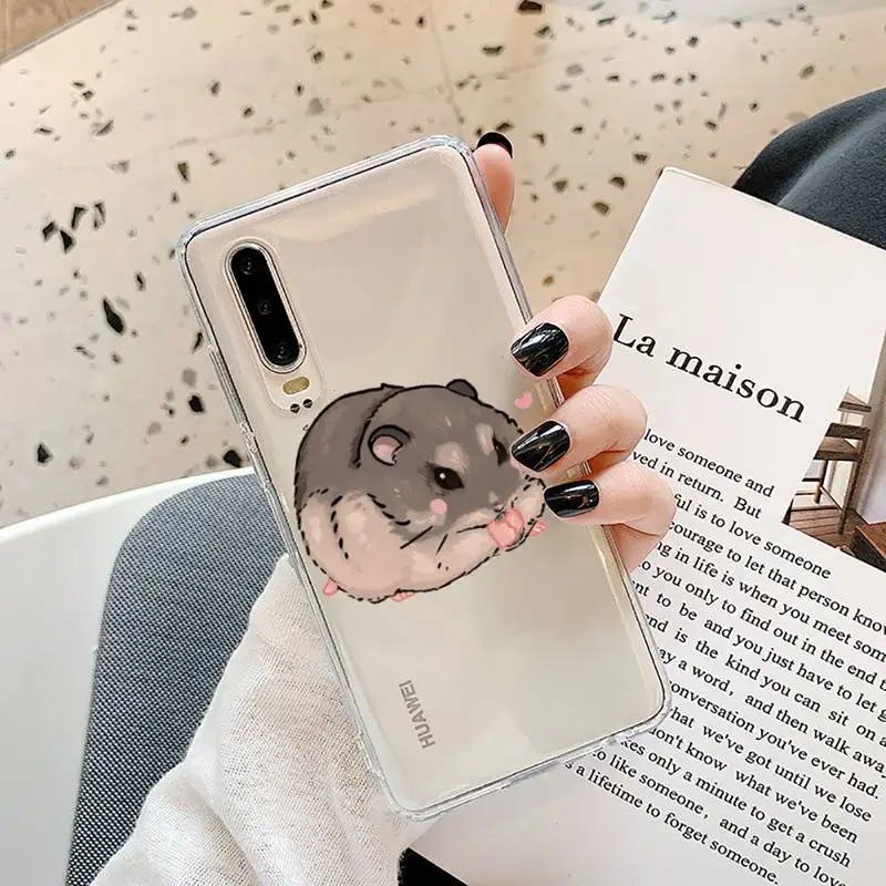 

Hamsters cartoon cute lovely Phone Case Transparent for Samsung A71 S9 10 20 HUAWEI p30 40 honor 10i 8x xiaomi note 8 Pro 10t 11