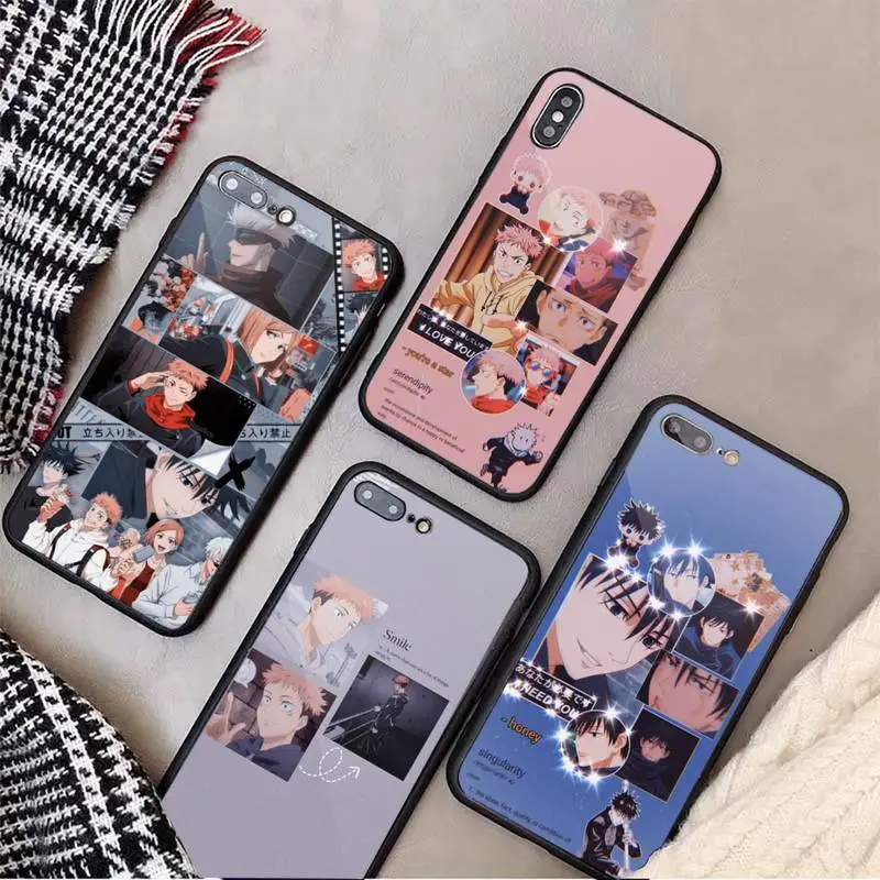 

Jujutsu Kaisen Japan anime Phone Case Tempered glass For iphone 6 7 8 plus X XS XR 11 12 13 PRO MAX mini
