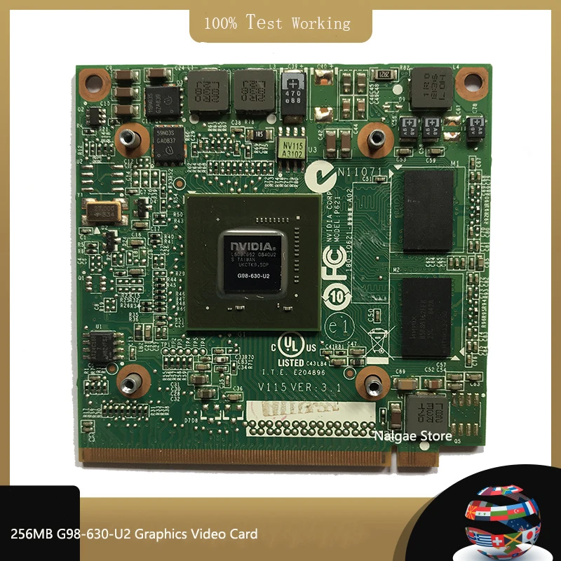 Бесплатная доставка 5520G 6930G 7720G 4630G 7730G ноутбук GeForce 9300M GS G98-630-U2 DDR2 256 Мб MXM II графическая видеокарта для ноутбука Acer Aspire