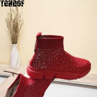 new style womens winter boots flat bottom low top womens boots ladies short boots casual shoes hot selling cute red boots