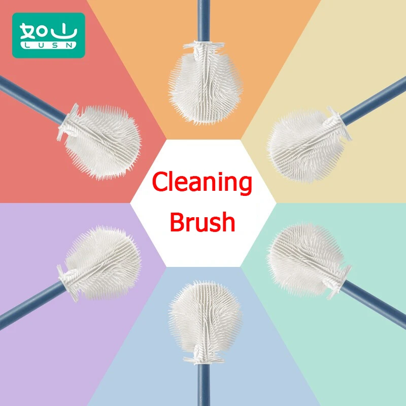 

Мягкая резиновая щетка LUSN для чистки пищевых продуктов, 360 °, без мертвых углов, подходит для разных типов подстаканников