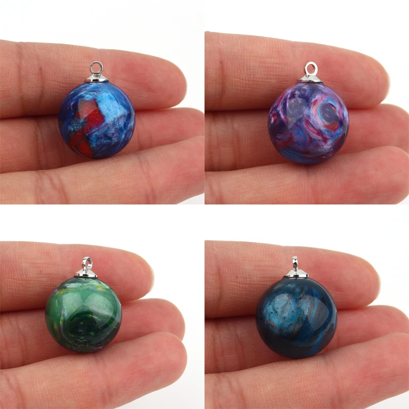 5 шт. забавные подвески из смолы с галактическим звездным небом для ожерелья