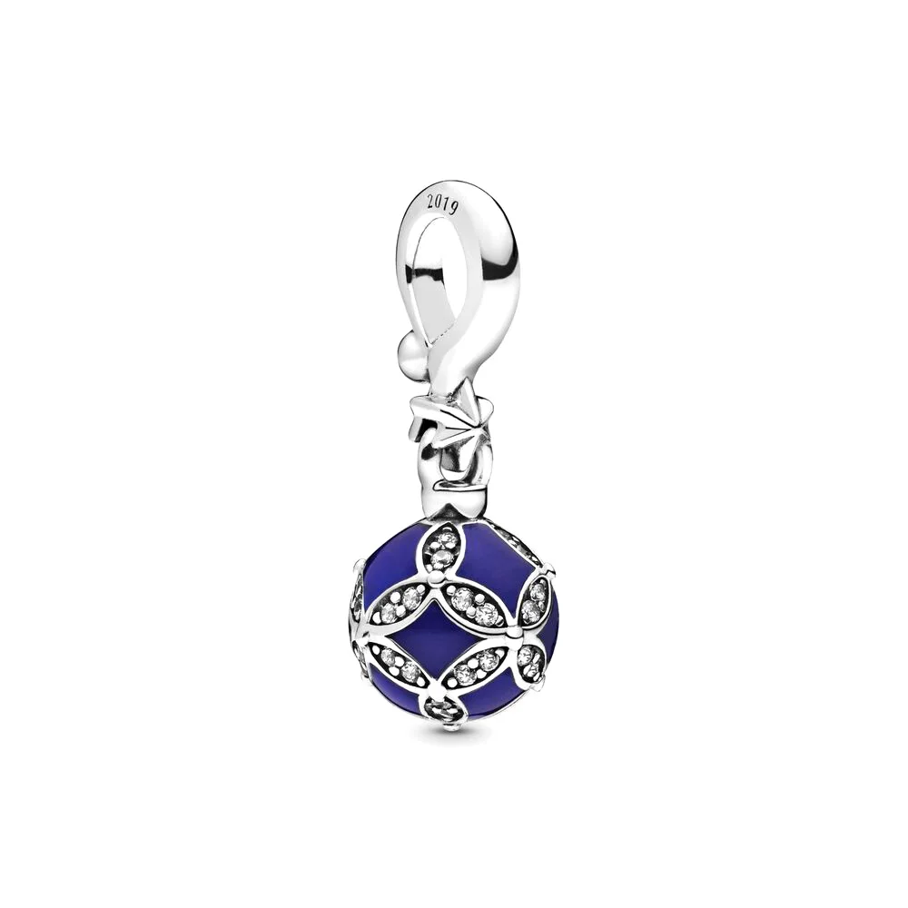 

Silver Color Beads Charms Crystal Bow Clear Snowflake Howllow Out Butterfly Key Bead For Women Pandora Charm Bracelet Necklace