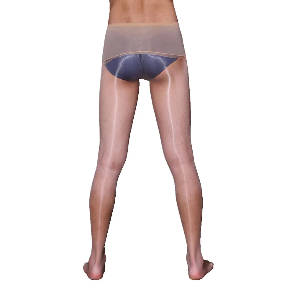 

Ultra Thin 1D 912 Needle Pantyhose Transparent Household Fun Nylon Tights Unisex Crotchless Stockings Oil Shiny Gay Pants-Hoses