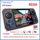 Консоль TSINGO Linux RG350, HDMI-выход, экран IPS 3,5 дюйма, 16 + 3264 ГБ, 10000 + игр, портативная игровая консоль RG 350