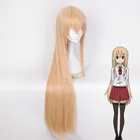 Himouto! Ботинки для костюмированной вечеринки для косплея Умару-тян; Мультипликационный персонаж дома Умару Косплэй парик из синтетических волос длинные прямые волосы, костюм для Хэллоуина, играть парик + бесплатная парик Кепки