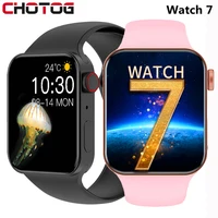 Смарт-часы IWO серии 7 с пульсометром для мужчин и женщин, Смарт-часы с фитнес-трекером, часы-браслет для Android, IOS, Iphone, 2021