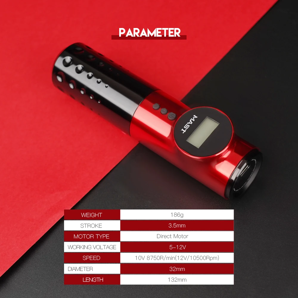 DragonHawk Mast Tattoo Machine Wireless Battery LED Display Permanent Makeup Pen Rotary Supplies | Красота и здоровье