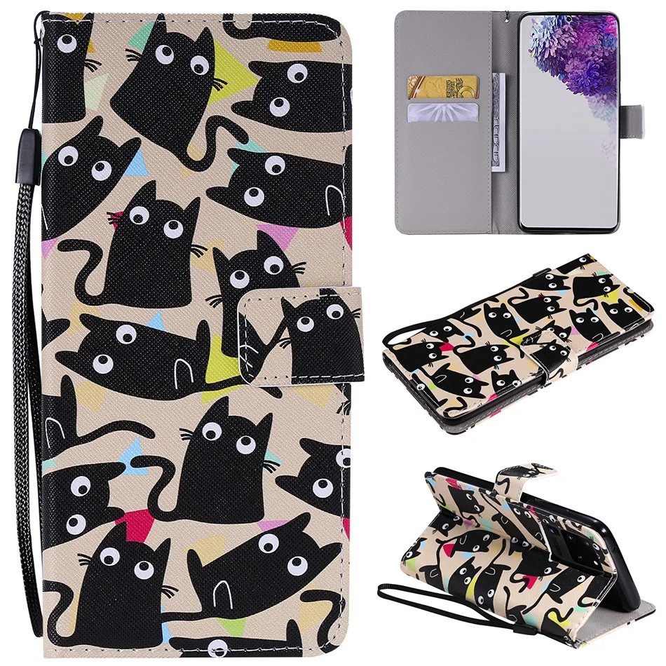 Чехол книжка с кошельком из искусственной кожи для Samsung Galaxy S20 S10e S10 S9 S8 S7 S6 Edge J3 J5 J7